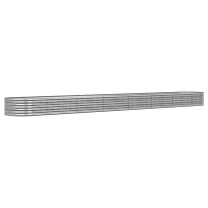 Plantenbak Gepoedercoat Staal Kleurig 620 x 80 x 36 cm Zilver