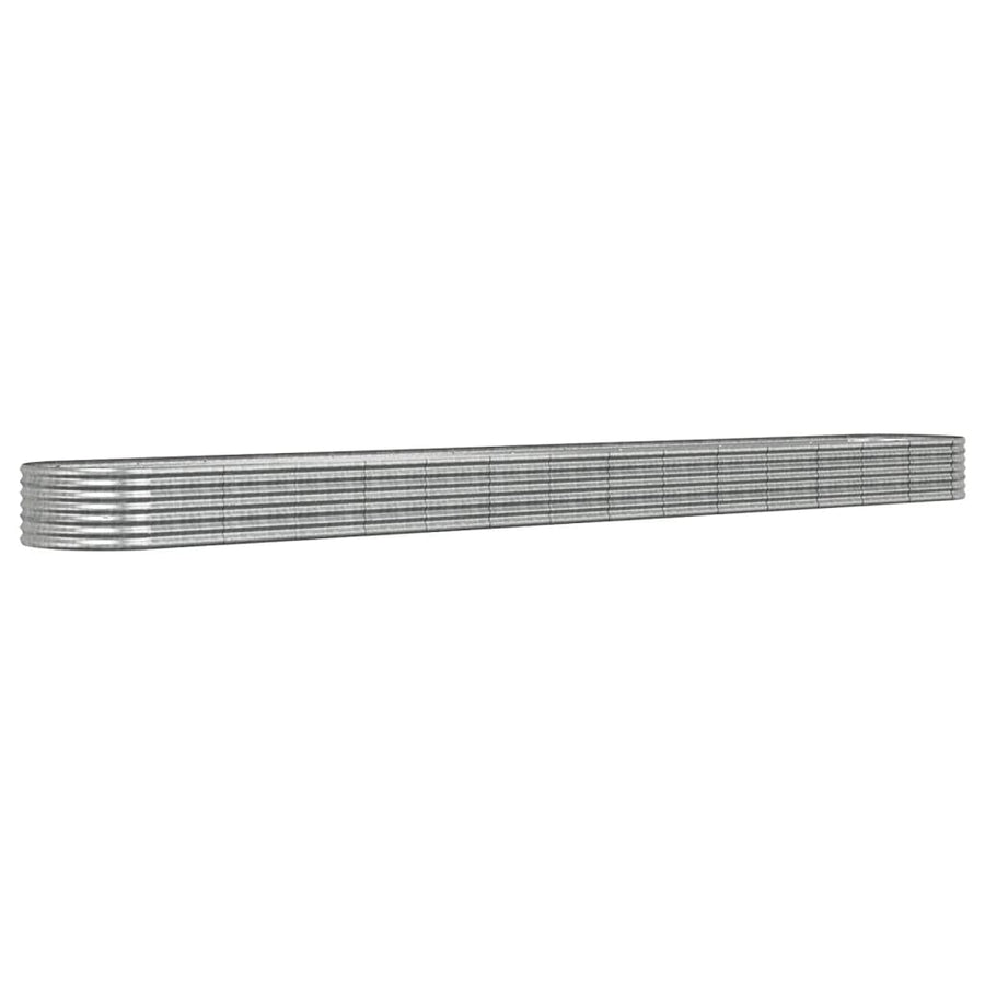 Plantenbak Gepoedercoat Staal Kleurig 620 x 80 x 36 cm Zilver