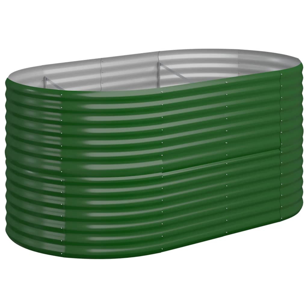 Plantenbak 152X80X68 Cm Gepoedercoat Staal Groen