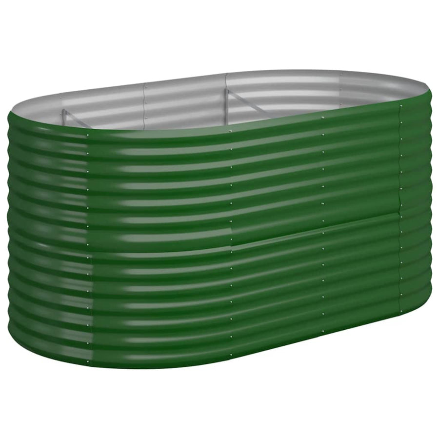 Plantenbak 152X80X68 Cm Gepoedercoat Staal Groen