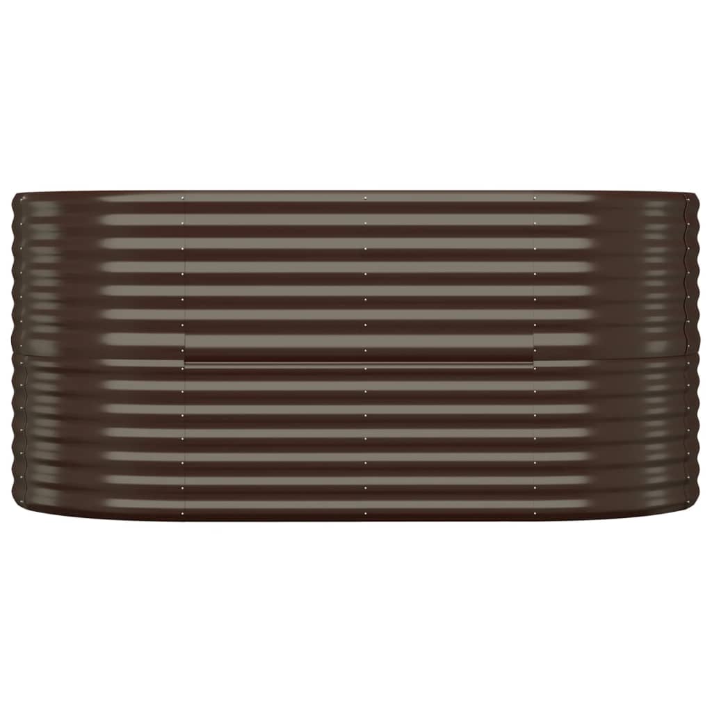 Plantenbak 152X80X68 Cm Gepoedercoat Staal Bruin