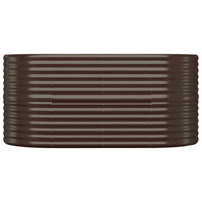 Plantenbak 152X80X68 Cm Gepoedercoat Staal Bruin