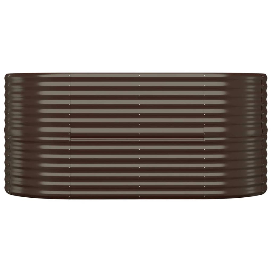 Plantenbak 152X80X68 Cm Gepoedercoat Staal Bruin