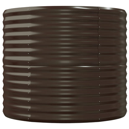Plantenbak 152X80X68 Cm Gepoedercoat Staal Bruin