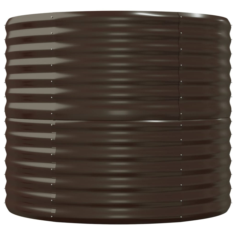 Plantenbak 152X80X68 Cm Gepoedercoat Staal Bruin