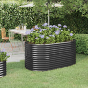 Planter 152x80x68 cm galvanized steel anthracite-colored