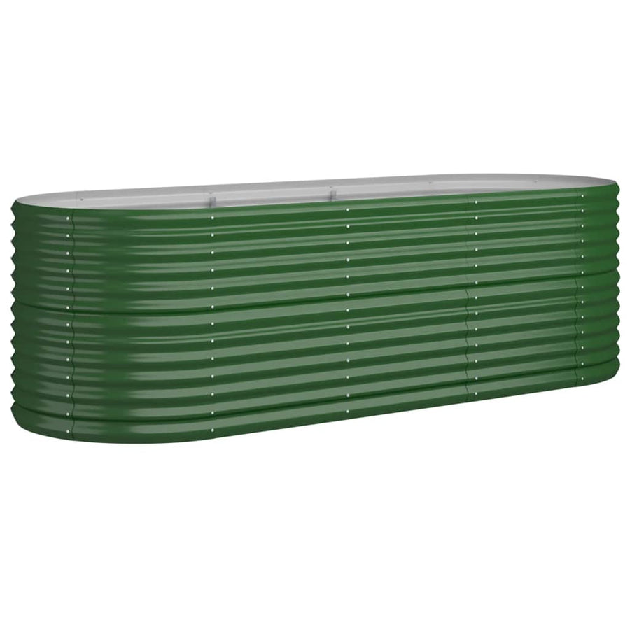 Plantenbak 224X80X68 Cm Gepoedercoat Staal Groen