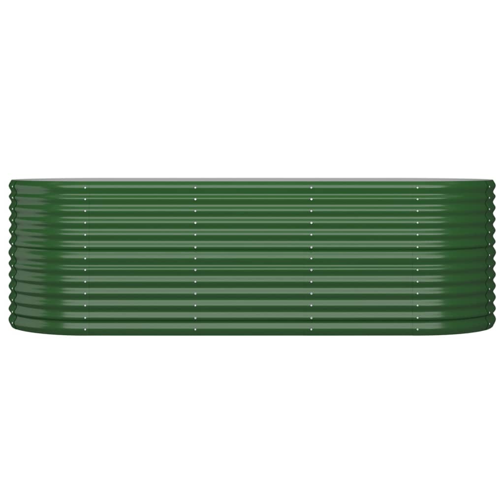 Plantenbak 224X80X68 Cm Gepoedercoat Staal Groen