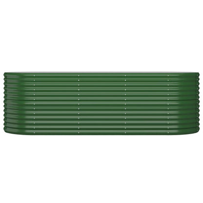 Plantenbak 224X80X68 Cm Gepoedercoat Staal Groen