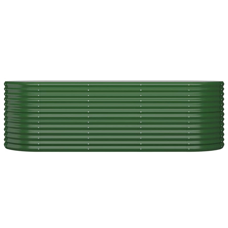 Plantenbak 224X80X68 Cm Gepoedercoat Staal Groen