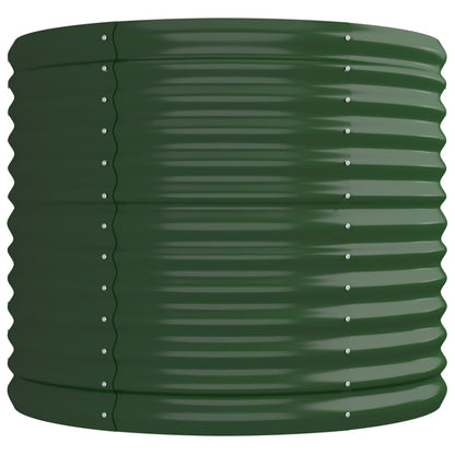 Plantenbak 224X80X68 Cm Gepoedercoat Staal Groen