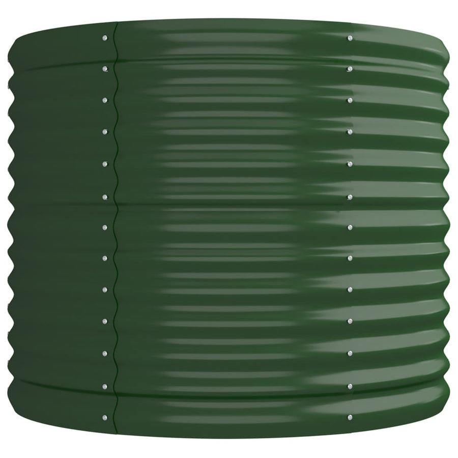 Plantenbak 224X80X68 Cm Gepoedercoat Staal Groen