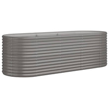 Plantenbak Gepoedercoat Staal 224 x 80 x 68 cm Grijs