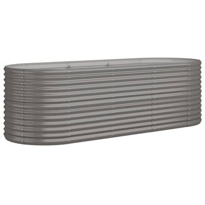 Plantenbak Gepoedercoat Staal 224 x 80 x 68 cm Grijs