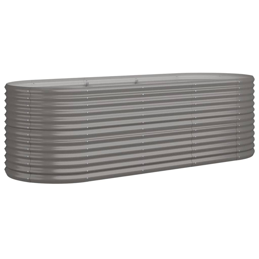Plantenbak Gepoedercoat Staal 224 x 80 x 68 cm Grijs