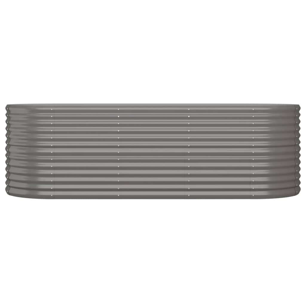 Plantenbak Gepoedercoat Staal 224 x 80 x 68 cm Grijs
