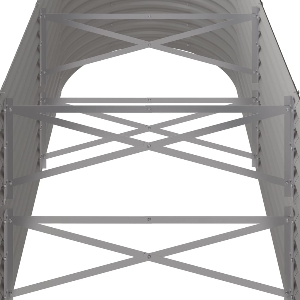 Plantenbak Gepoedercoat Staal 224 x 80 x 68 cm Grijs