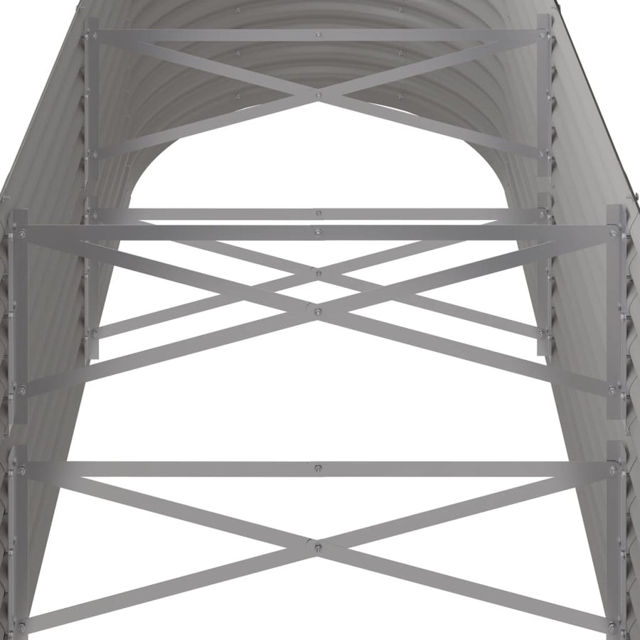 Plantenbak Gepoedercoat Staal 224 x 80 x 68 cm Grijs
