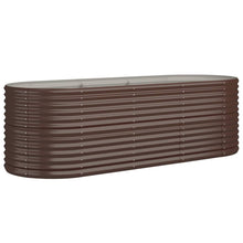 Plantenbak 224x80x68 cm gepoedercoat staal bruin 224 x 80 x 68 cm Bruin
