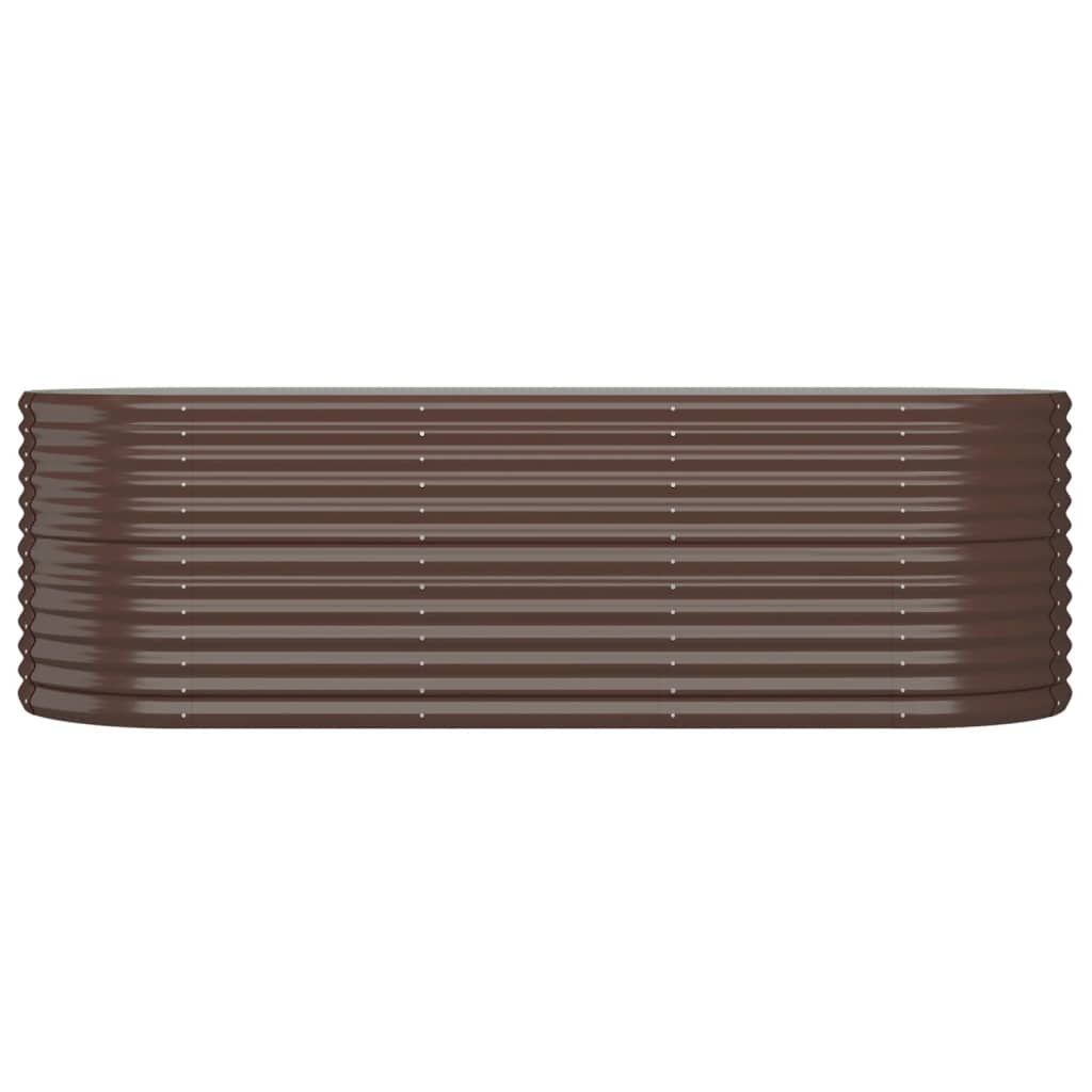 Plantenbak 224x80x68 cm gepoedercoat staal bruin 224 x 80 x 68 cm Bruin