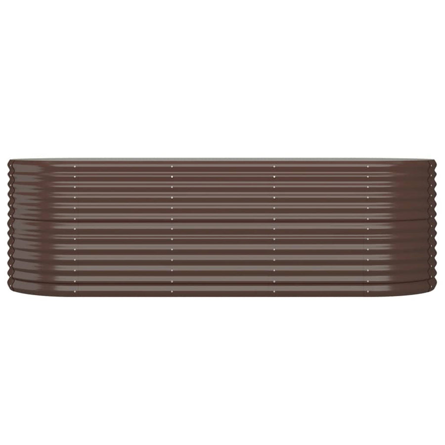 Plantenbak 224x80x68 cm gepoedercoat staal bruin 224 x 80 x 68 cm Bruin