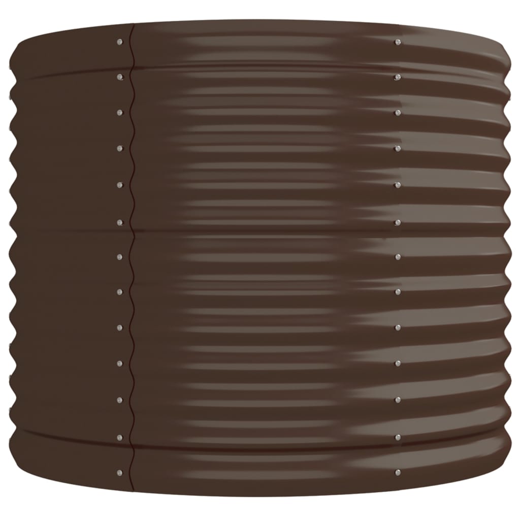 Plantenbak 224x80x68 cm gepoedercoat staal bruin 224 x 80 x 68 cm Bruin