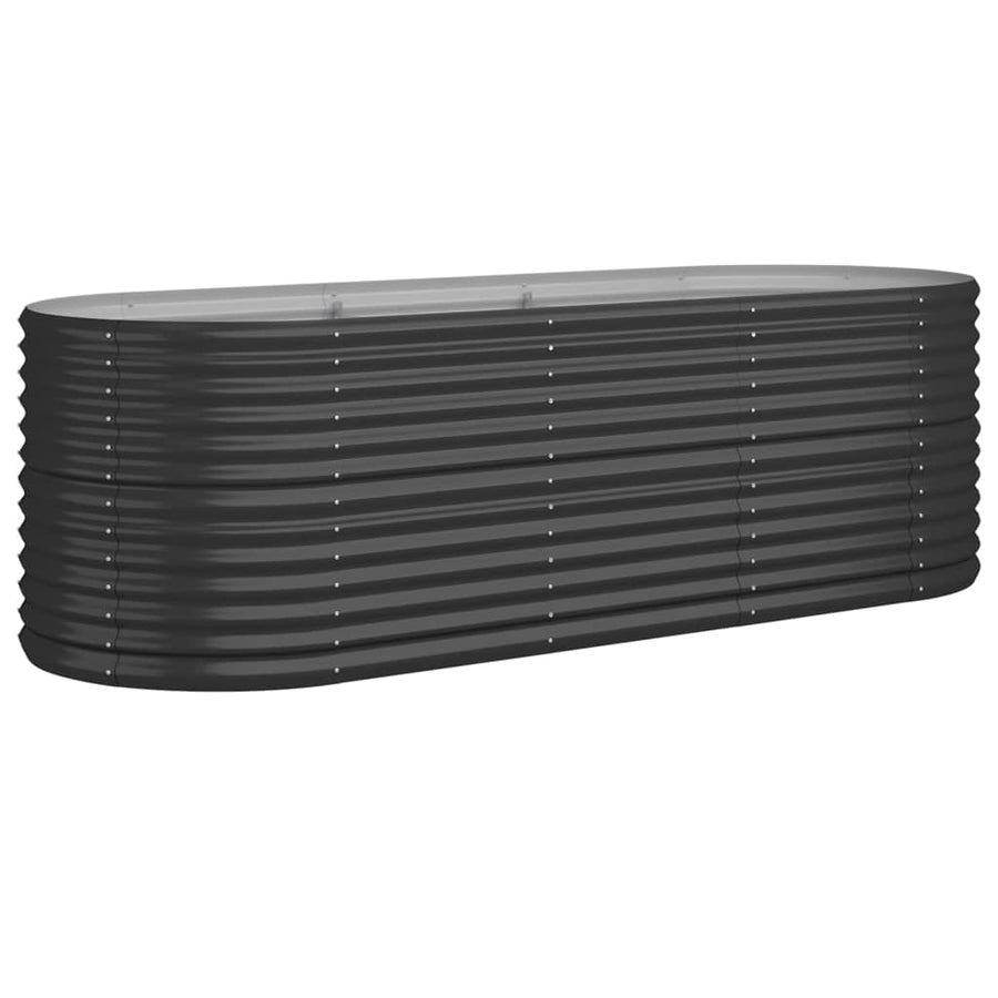 Plantenbak Gepoedercoat Staal Kleurig 224 x 80 x 68 cm Antraciet