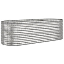Plantenbak 224X80X68 Cm Gepoedercoat Staal Zilverkleurig