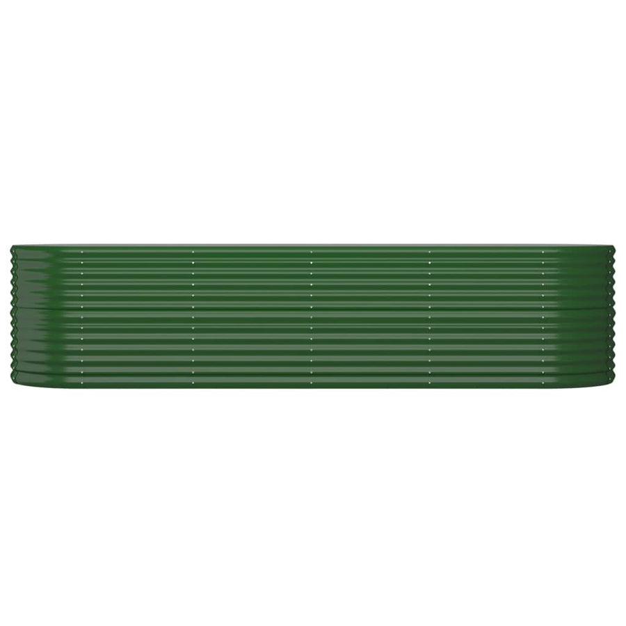 Plantenbak 296x80x68 cm gepoedercoat staal groen 296 x 80 x 68 cm Groen