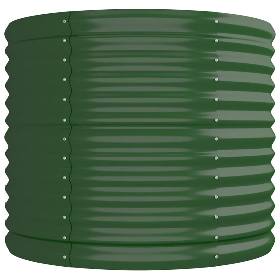 Plantenbak 296x80x68 cm gepoedercoat staal groen 296 x 80 x 68 cm Groen