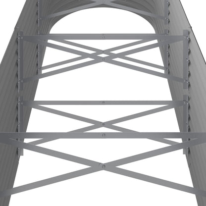 Plantenbak 296X80X68 Cm Gepoedercoat Staal Grijs