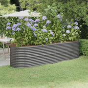 Plantenbak 296x80x68 cm staal grijs