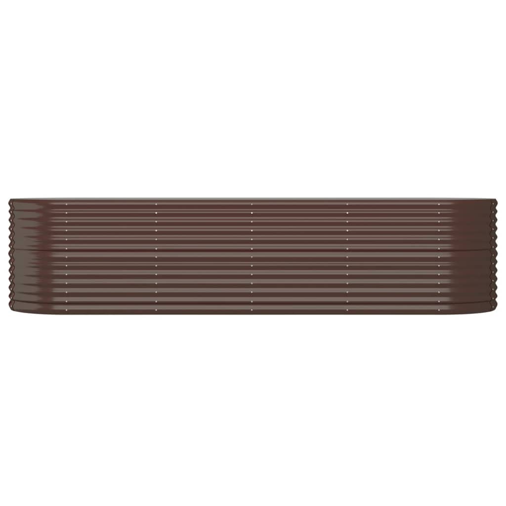 Plantenbak 296X80X68 Cm Gepoedercoat Staal Bruin