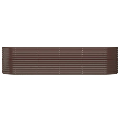 Plantenbak 296X80X68 Cm Gepoedercoat Staal Bruin