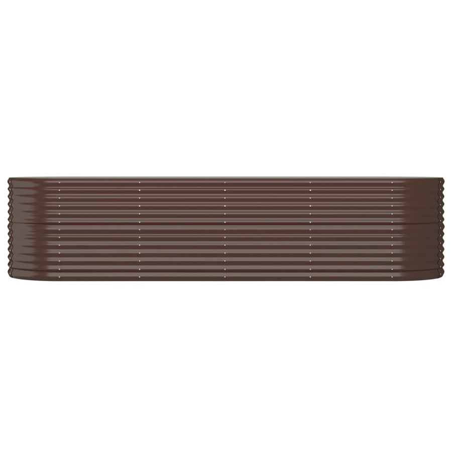 Plantenbak 296X80X68 Cm Gepoedercoat Staal Bruin