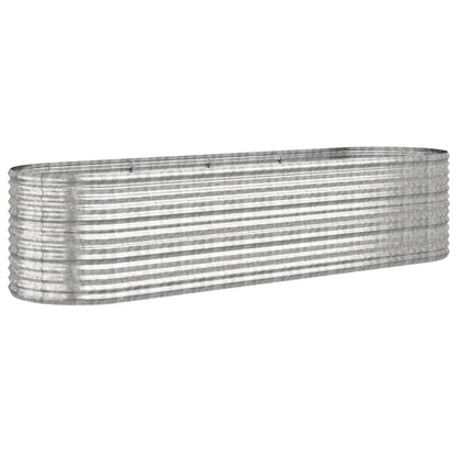 Plantenbak 296x80x68 cm gegalvaniseerd staal zilverkleurig