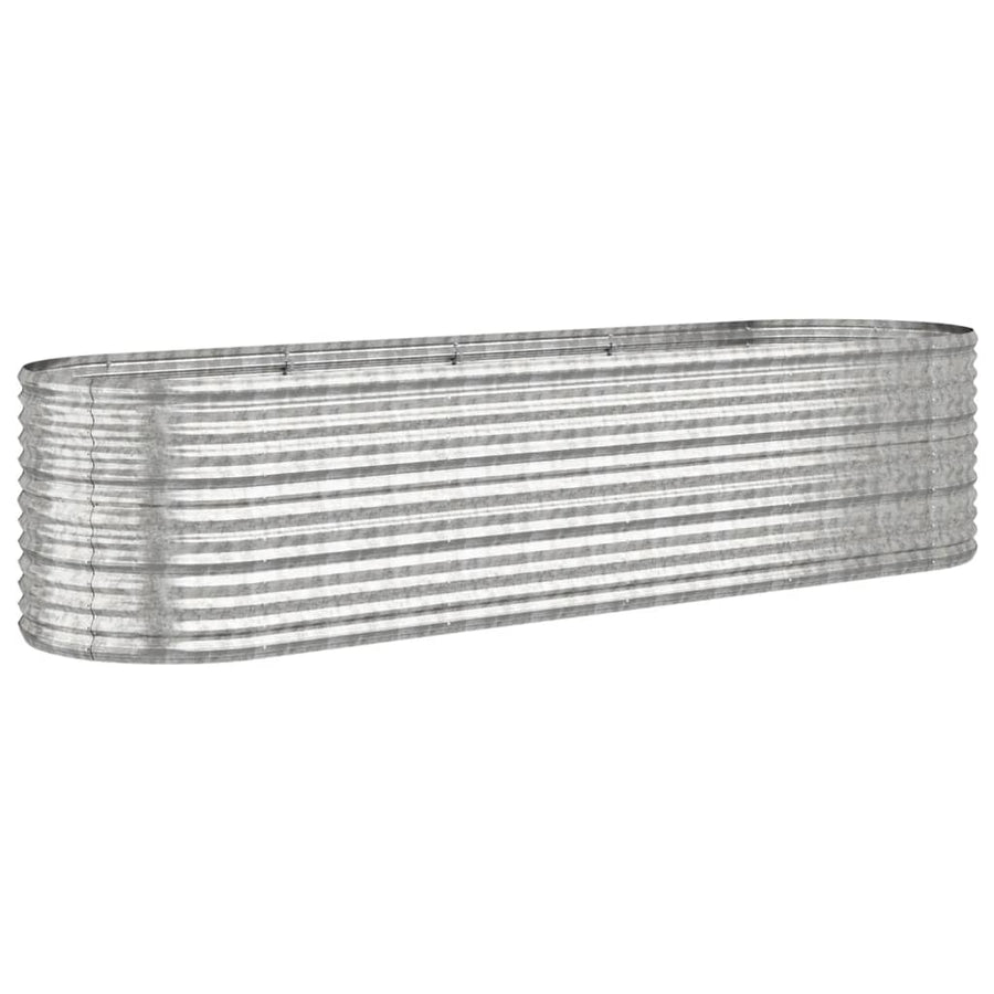 Plantenbak 296x80x68 cm gegalvaniseerd staal zilverkleurig