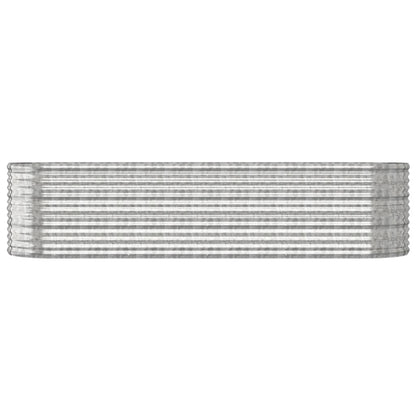 Plantenbak 296x80x68 cm gegalvaniseerd staal zilverkleurig