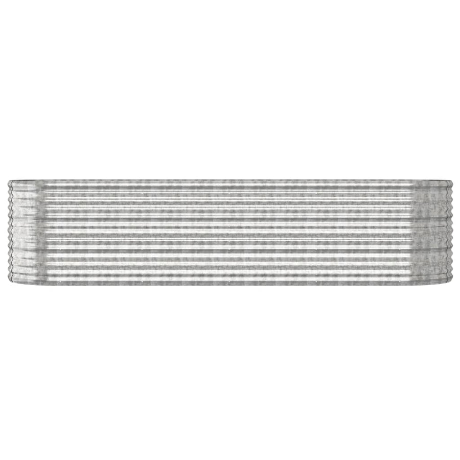 Plantenbak 296x80x68 cm gegalvaniseerd staal zilverkleurig