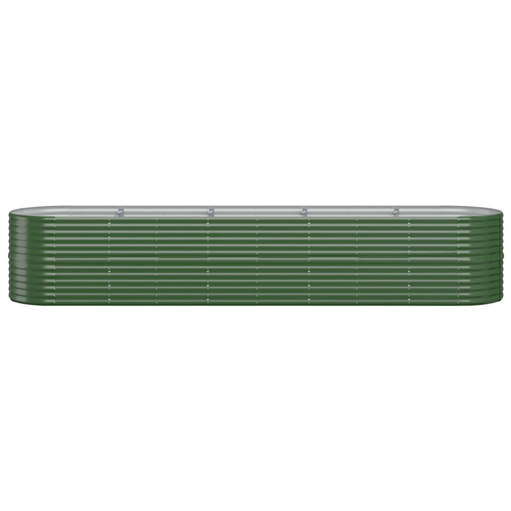 Plantenbak 368x80x68 cm gepoedercoat staal groen 368 x 80 x 68 cm Groen