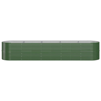 Plantenbak 368x80x68 cm gepoedercoat staal groen 368 x 80 x 68 cm Groen