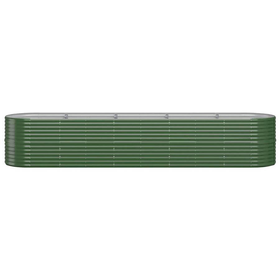 Plantenbak 368x80x68 cm gepoedercoat staal groen 368 x 80 x 68 cm Groen