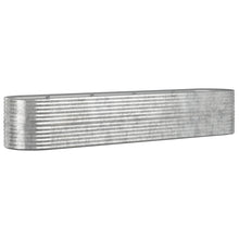 Plantenbak 368X80X68 Cm Gepoedercoat Staal Zilverkleurig