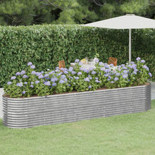 Plantenbak 368X80X68 Cm Gepoedercoat Staal Zilverkleurig