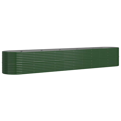 Plantenbak 440x80x68 cm gegalvaniseerd staal groen