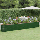 Plantenbak 440x80x68 cm gegalvaniseerd staal groen