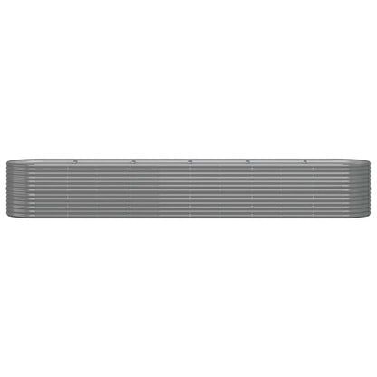 Plantenbak 440X80X68 Cm Gepoedercoat Staal Grijs