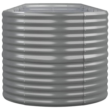 Plantenbak 440X80X68 Cm Gepoedercoat Staal Grijs