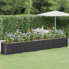 Plantenbak 440x80x68 cm staal antraciet
