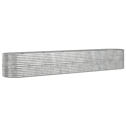 Plantenbak 440x80x68 cm gegalvaniseerd staal zilverkleurig